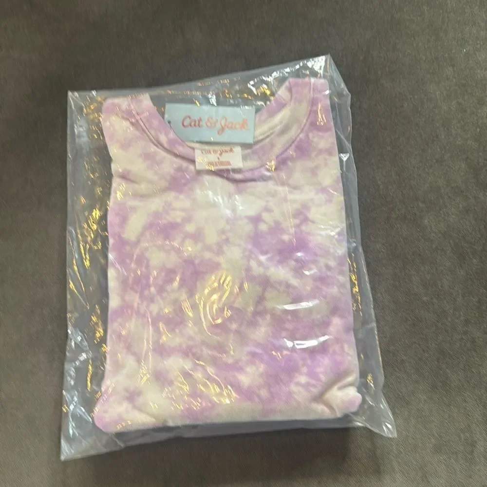 Cat & Jack Girl’s Purple Tie Dye Sweater 100% Cotton Size S NWT